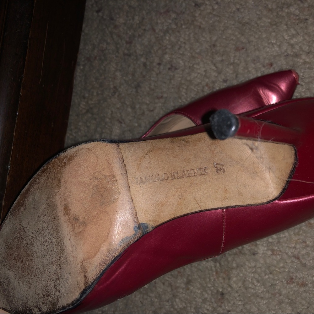 Vintage Y2K Dark Pink Manolo Blahnik High heels - Picture 5 of 5